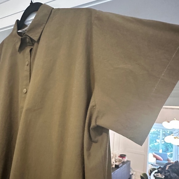 Women's Brown Button-Up Blouse - Picture 7 of 11